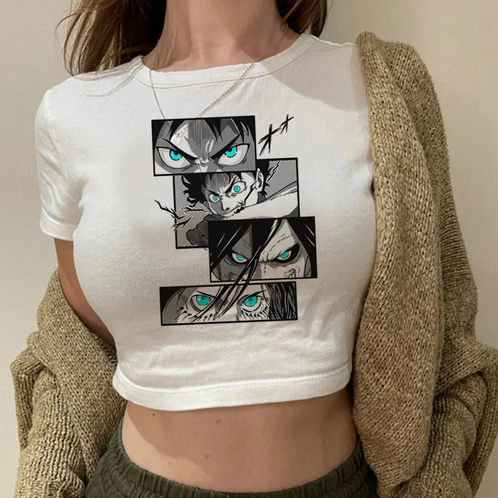 Shingeki No Kyojin crop top Streetwear