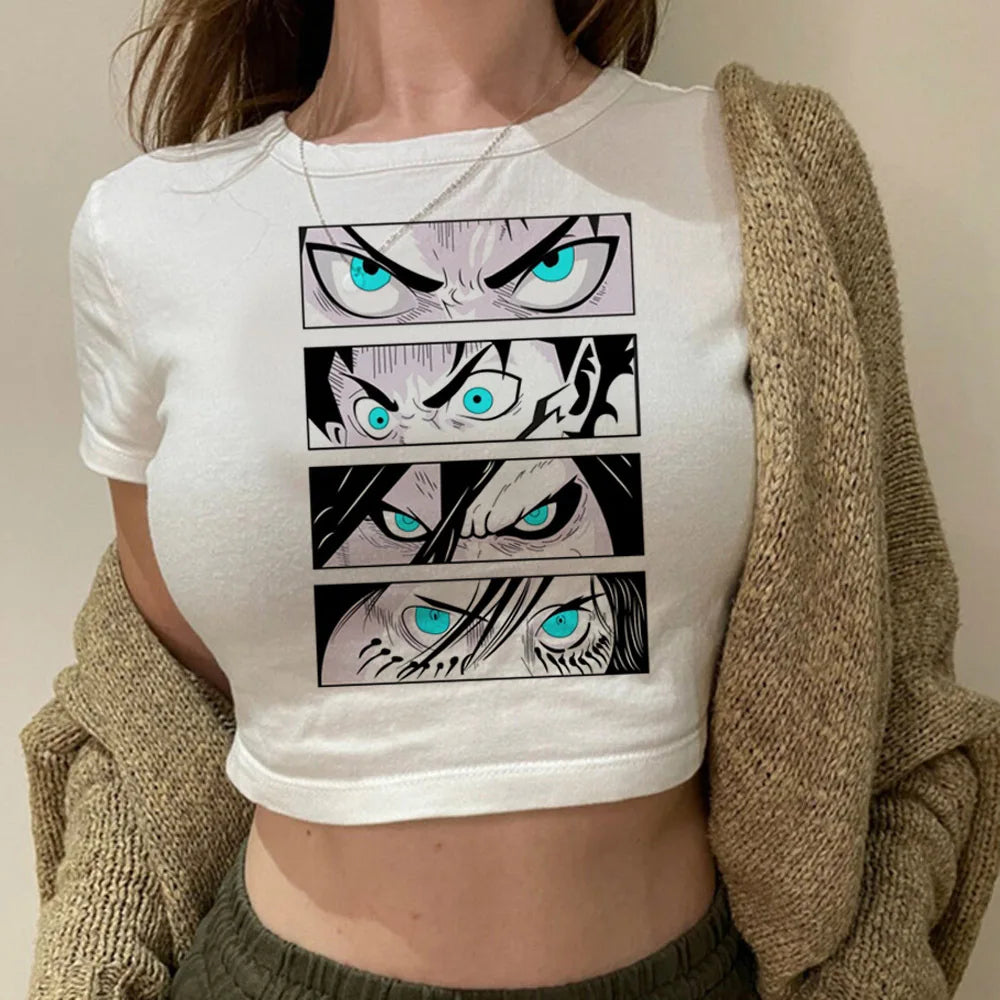 Shingeki No Kyojin crop top Streetwear