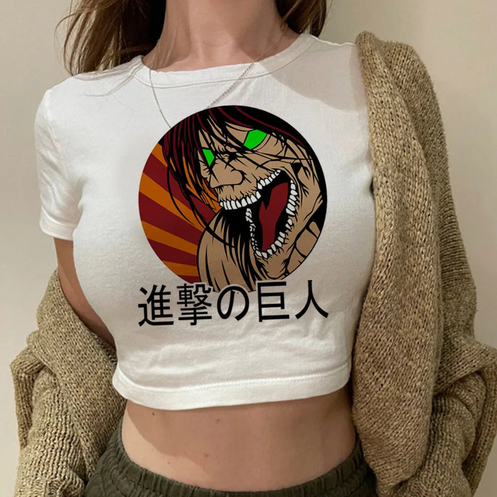 Shingeki No Kyojin crop top Streetwear