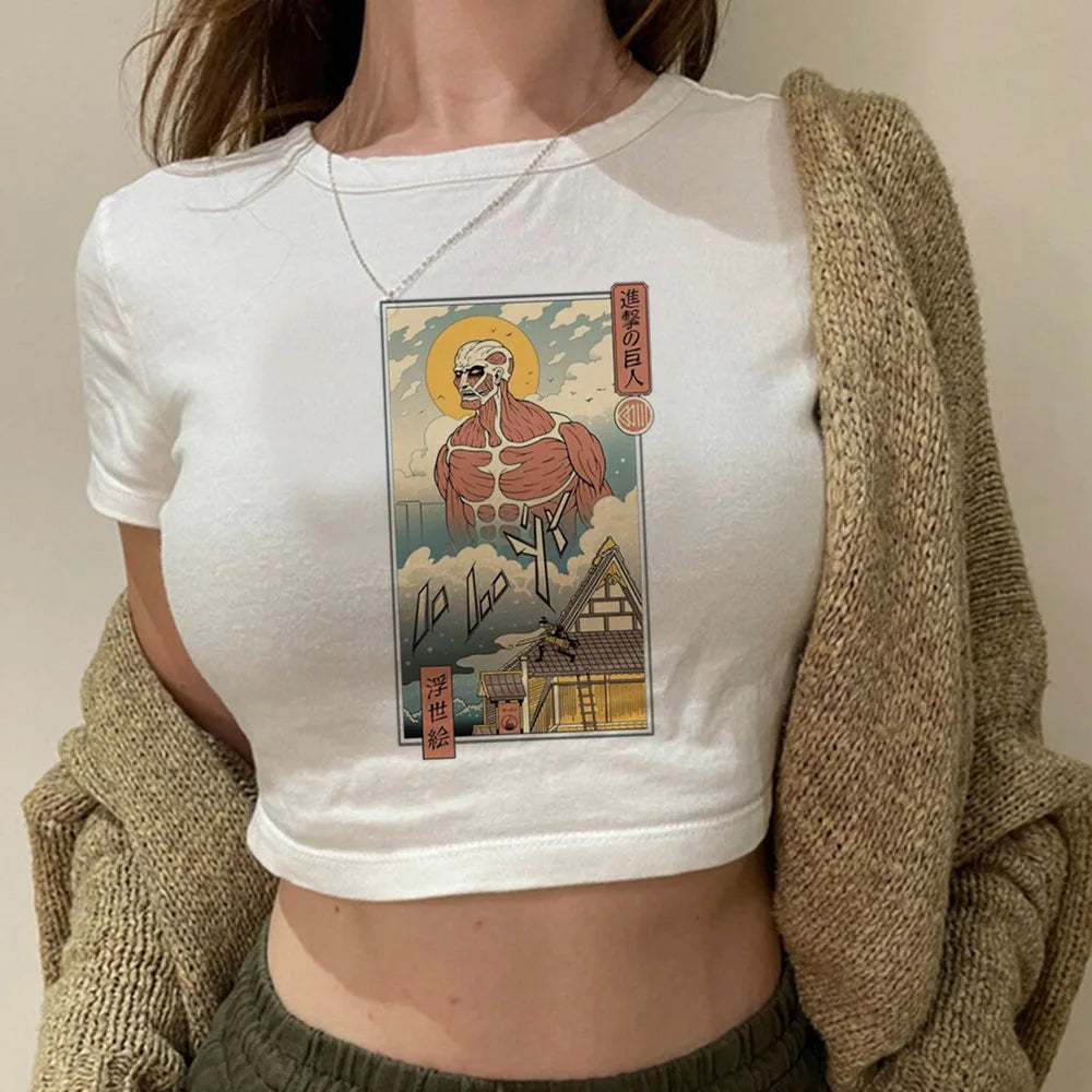 Shingeki No Kyojin crop top Streetwear