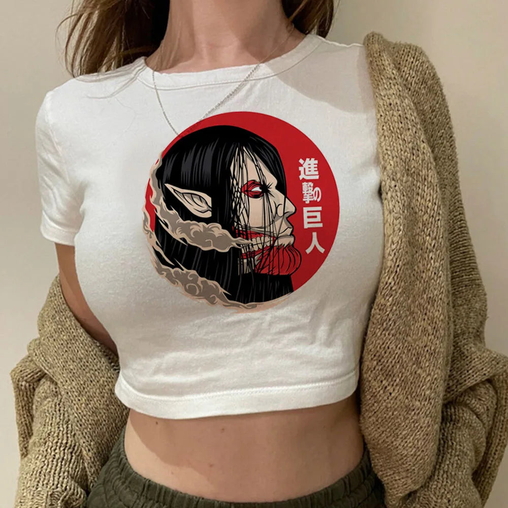 Shingeki No Kyojin crop top Streetwear