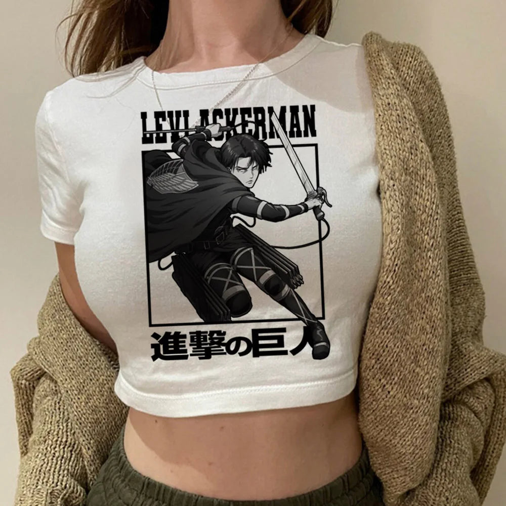 Shingeki No Kyojin crop top Streetwear